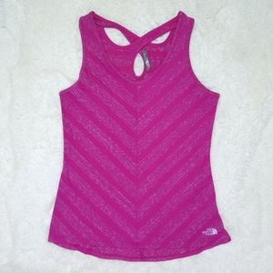 The North Face Breezeback Women's Medium Purple Scoop Neck Striped Tank Top